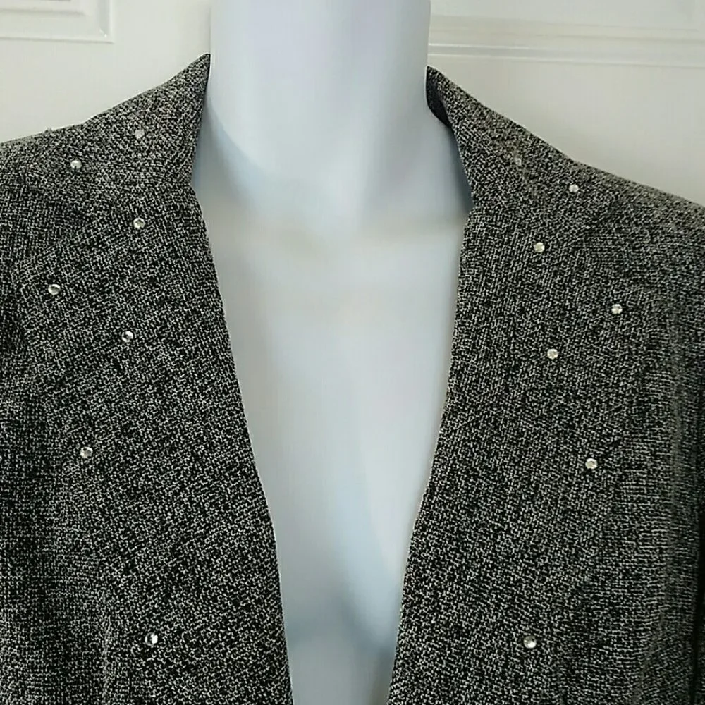 Modern Edge coat with rhinestone cluster buttons